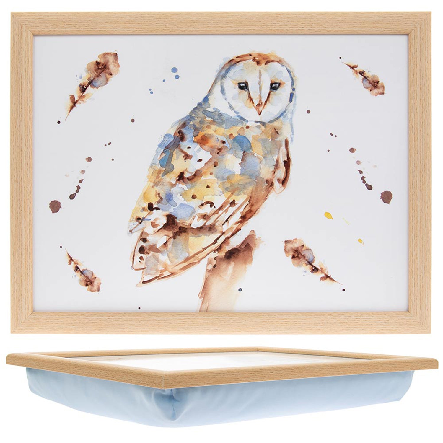 Cushioned Lap Tray Country Life Artistic Barn Owl Support