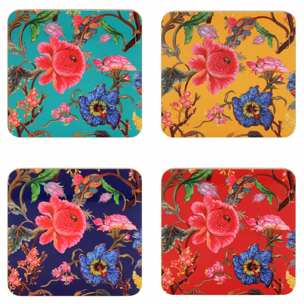 Set of 4 Coasters William Morris Anthina Assorted Florals