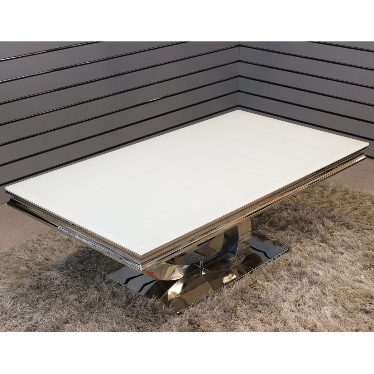 Lunar White Glass Top Coffee Table - Bonnypack