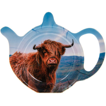 Melamine Highland Cow Tea Bag Tidy Teabags Holder Rest - Bonnypack