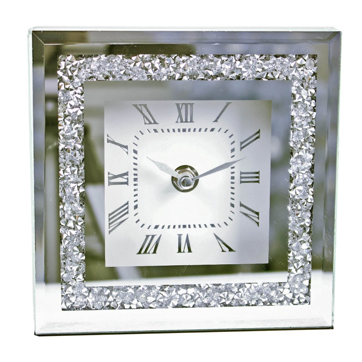 Mosaic Crystal Mirrored Analogue Desk Clock - Bonnypack