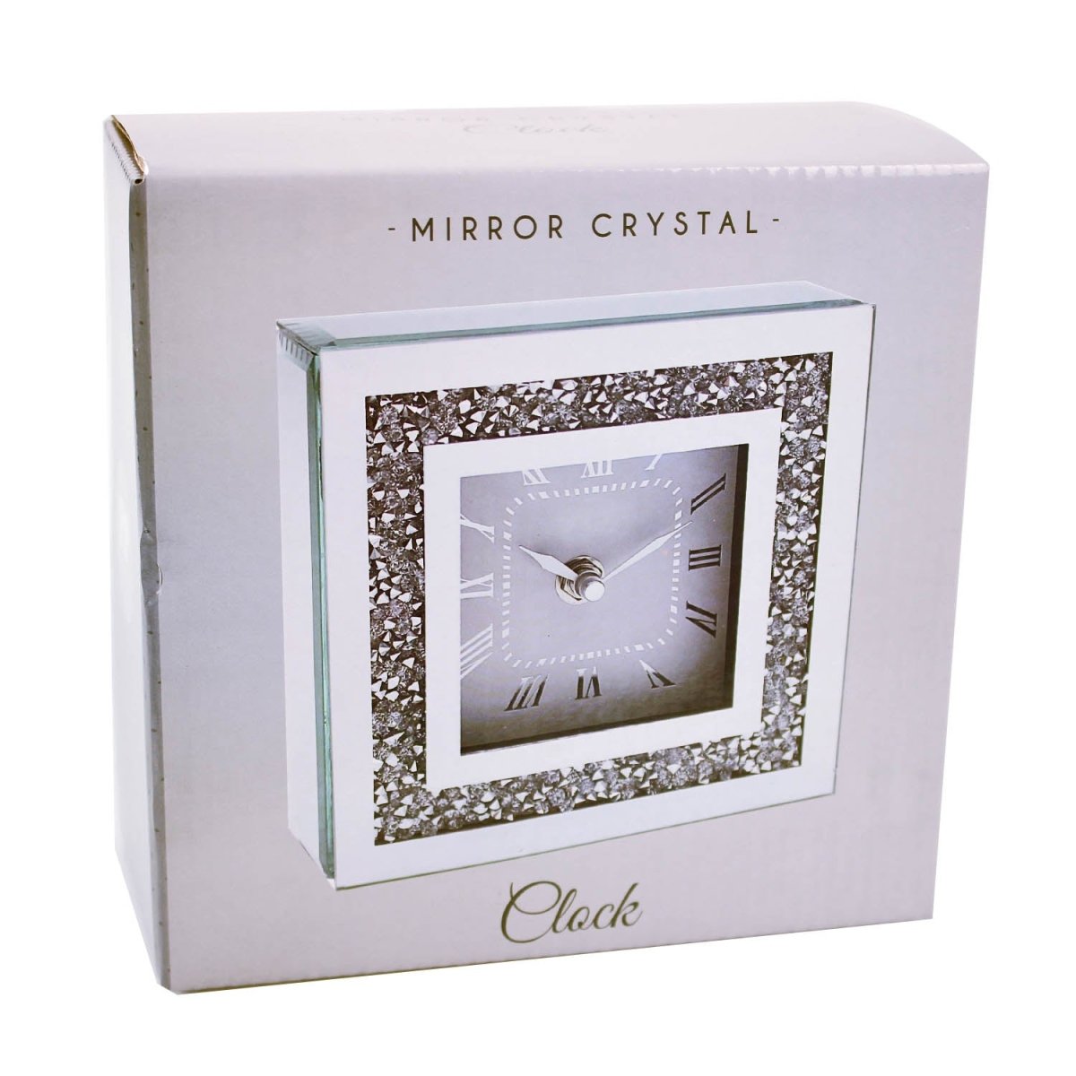 Mosaic Crystal Mirrored Analogue Desk Clock - Bonnypack