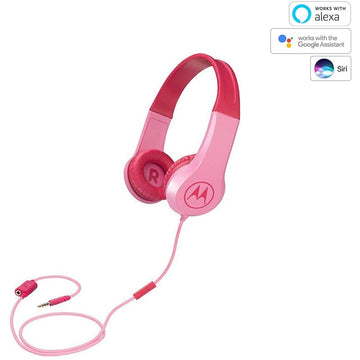 Motorola Pink Wired Headphones Anti-Allergic Microphone - Bonnypack