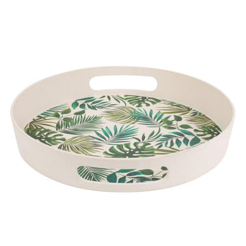 Polynesia Round Bamboo Serving Food Tray - Bonnypack