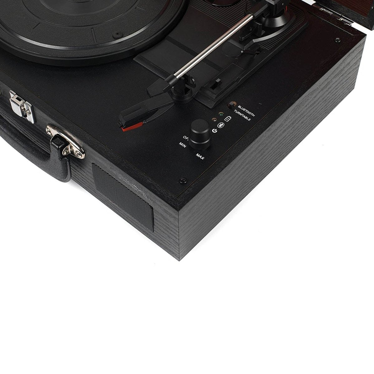 Portable Bluetooth Wooden Turntable Party Black - Bonnypack