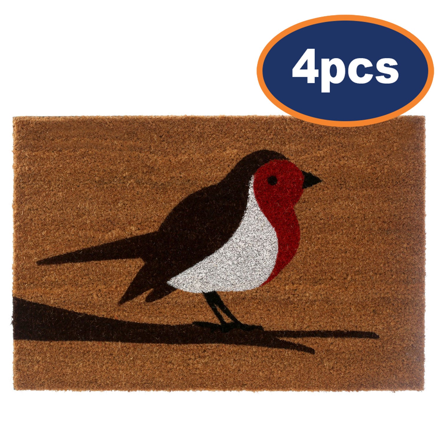 4pcs Durable Robin Coir Doormat