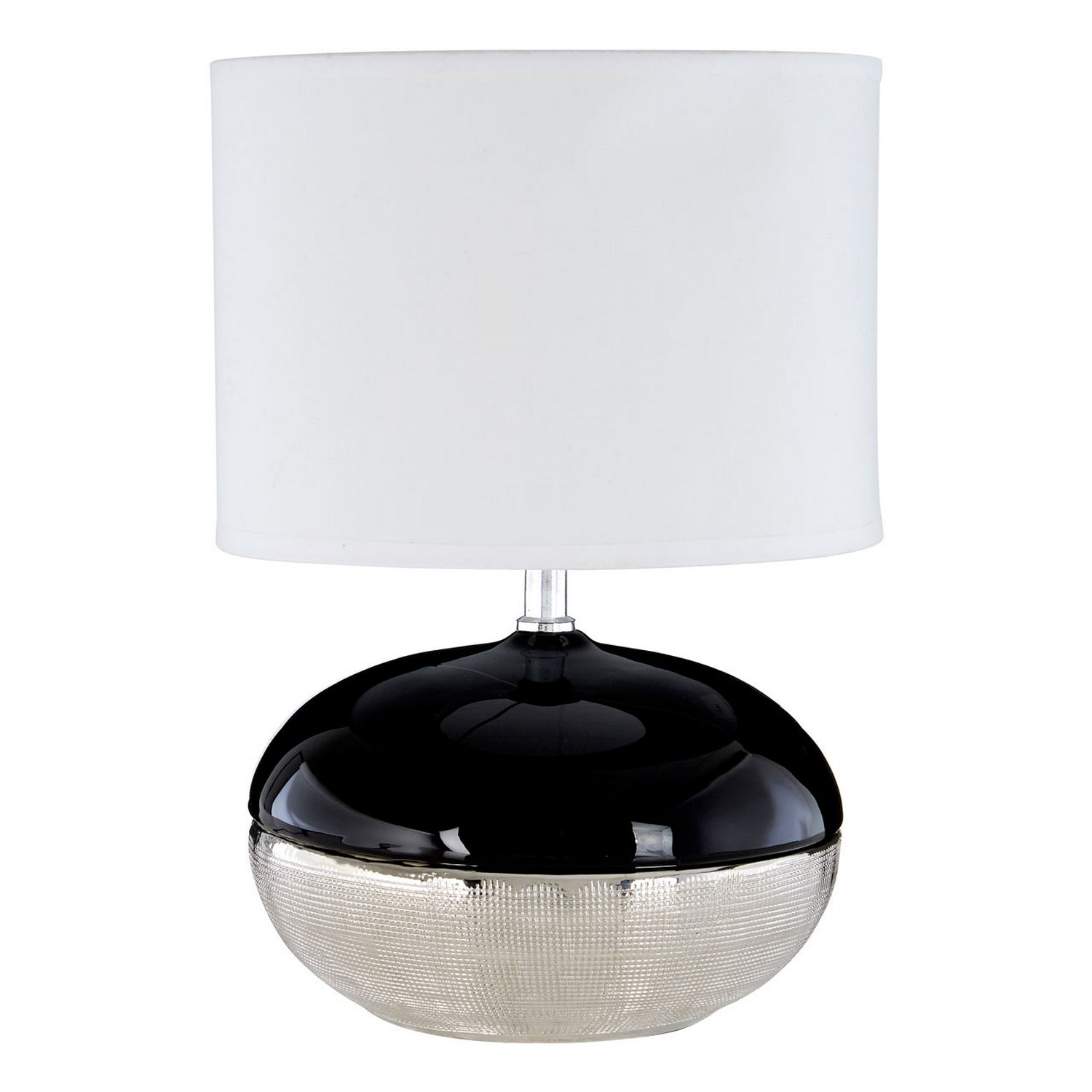 Honey Two Tone White Silver Table Lamp