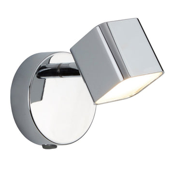 Quad 1 Light LED Chrome Square Head Spot Wall Bracket Home Lighting - Bonnypack