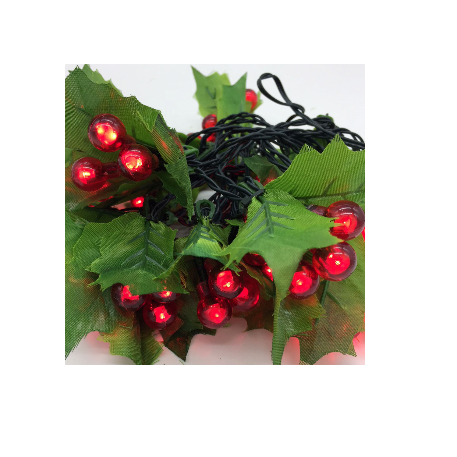 50 Ultra Bright Red Berry Indoor Christmas Lights - Bonnypack
