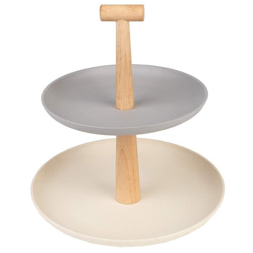 Salter Earth Bamboo 2-Tier Cake Stand