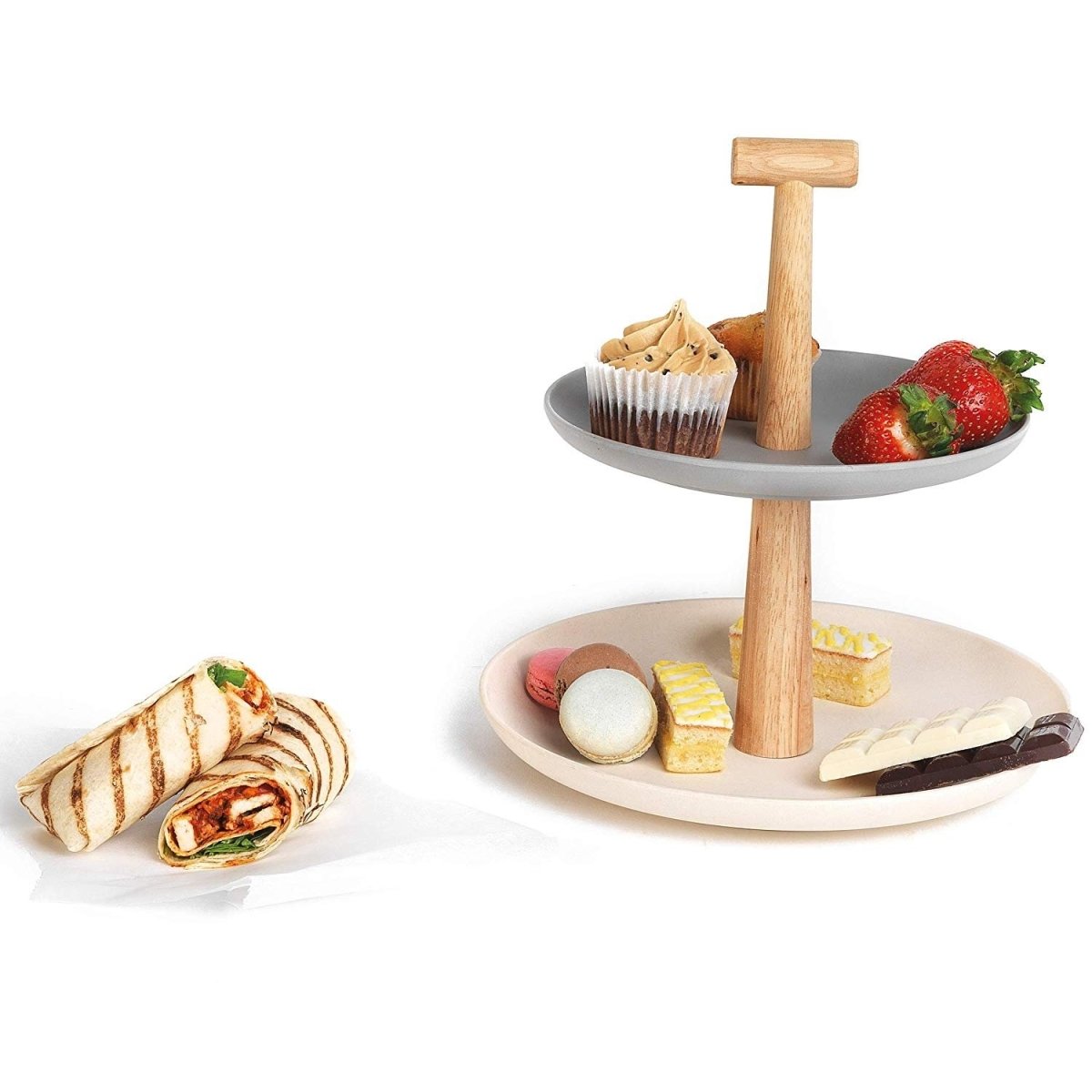 Salter Earth Bamboo 2-Tier Cake Stand - Bonnypack
