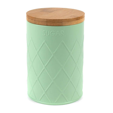 Salter Mint Green Sugar Canister With Bamboo Lid