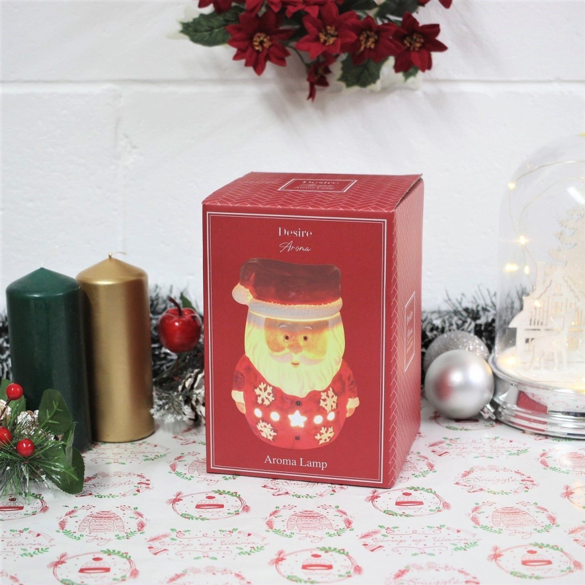 Santa Claus Wax Melt Burner Oil Warmer LED Christmas Lamp - Bonnypack