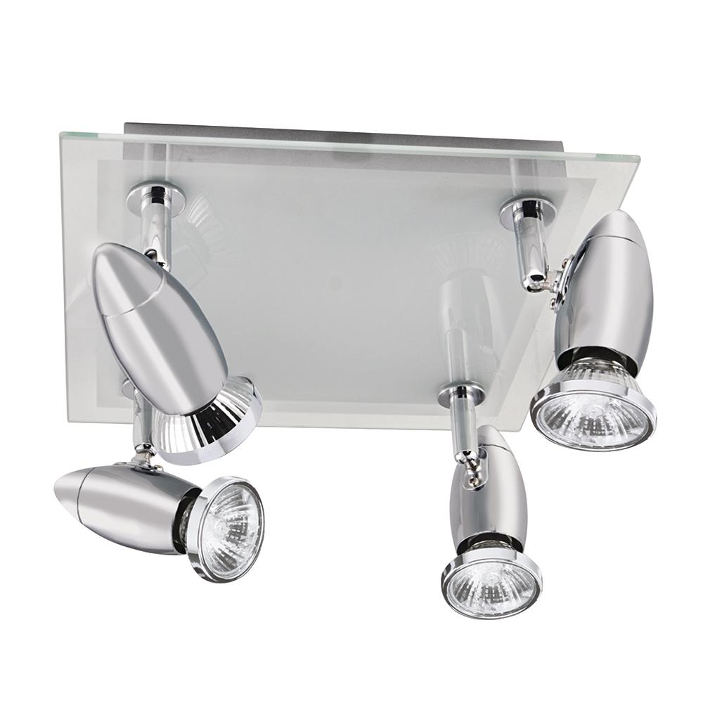 Searchlight 4 Lights Glass Chrome Modern Home Ceiling Fitting Spot Bar Light New - Bonnypack