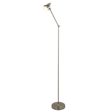 Searchlight Satin Silver Adjustable Focus LED Floor Standard Standing Lamp Light - Bonnypack