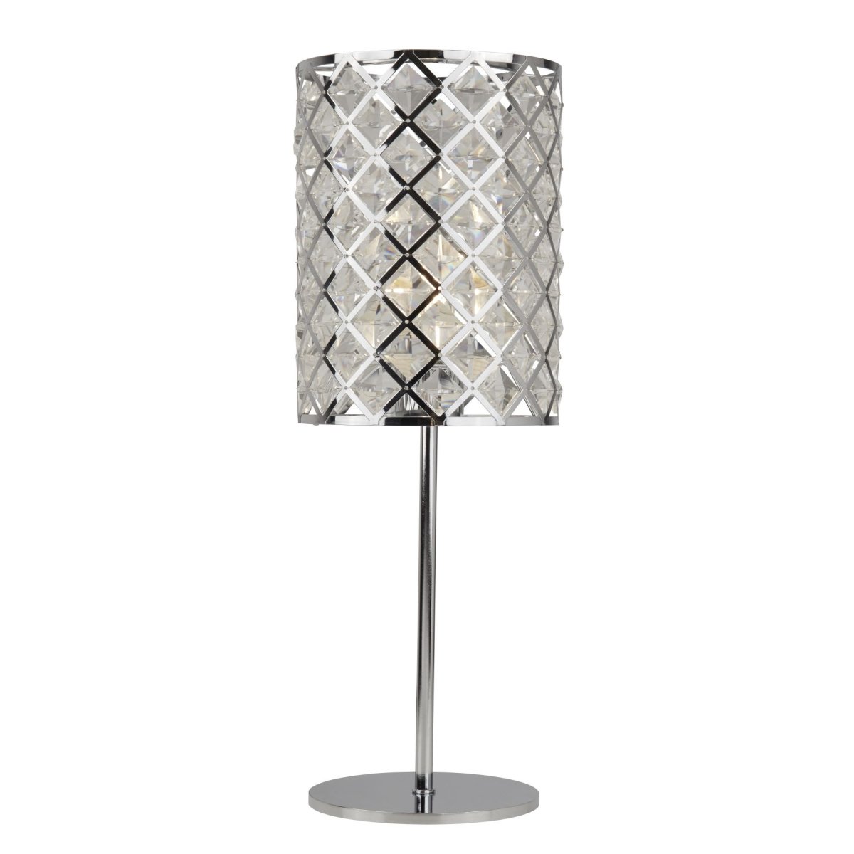 Searchlight Tennesse 1 Light Table Lamp Chrome With Crystal Glass - Bonnypack