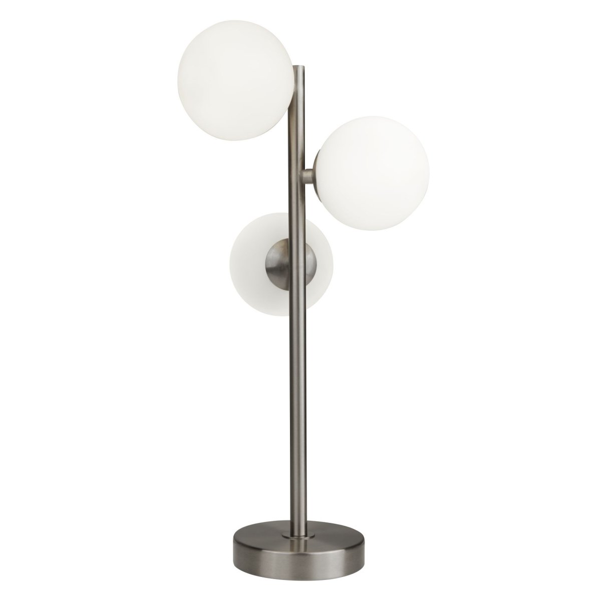 Searchlight Trio 3 Light Table Lamp With Opal Ball SS - Bonnypack