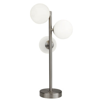 Searchlight Trio 3 Light Table Lamp With Opal Ball SS - Bonnypack