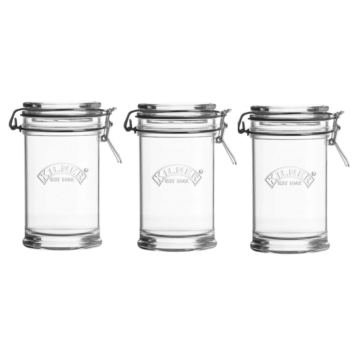 Set of 3 Kilner 750ml Clip Top Lid Glass Jars - Bonnypack