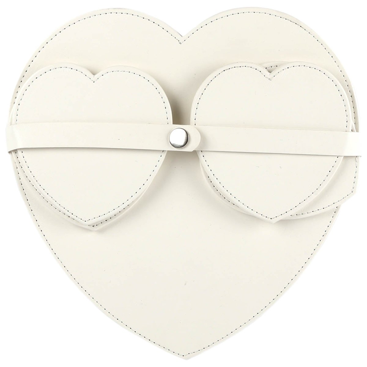 Set of 4 Heart Shaped Coasters Placemats White - Bonnypack