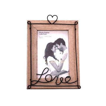4x6 Picture Frame Wood with Love Lettering