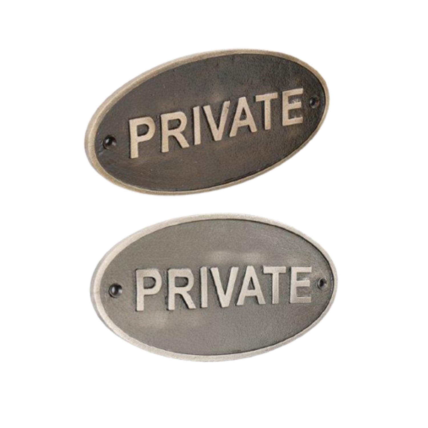 Metal Private Signage Silver
