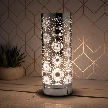 Silver Cylinder Electric Lamp Aroma Oil Wax Melt Burner