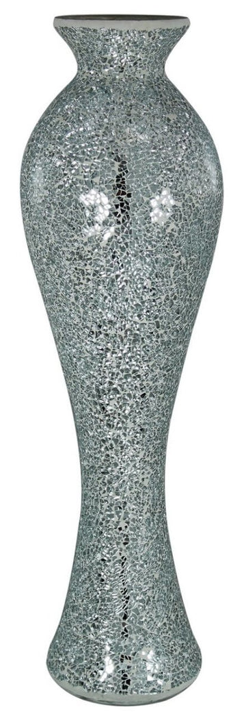 Silver Sparkle Mosaic Tall Vase - Bonnypack