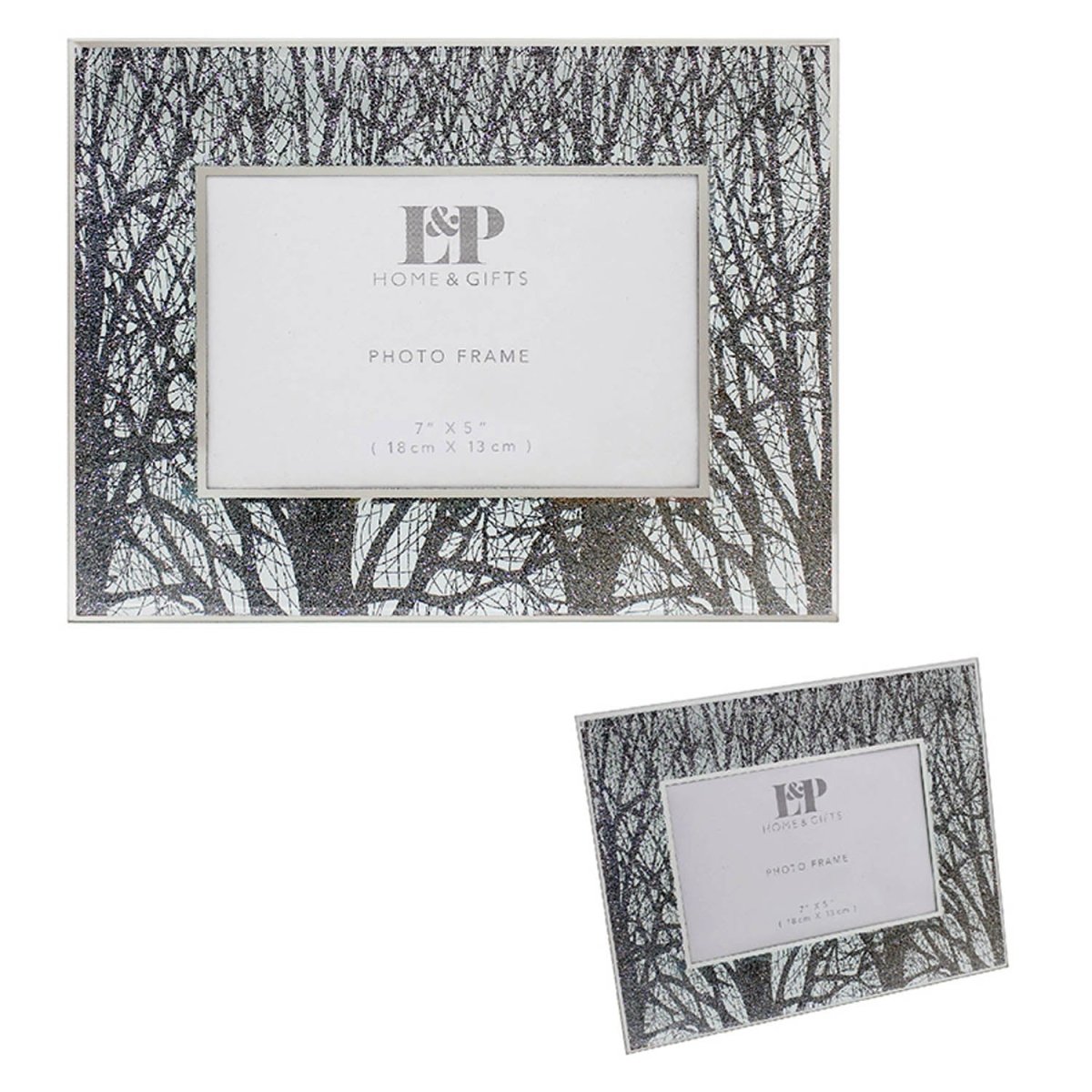 Silver Woodland Rectangle 7x5 Inch Photo Frame Display - Bonnypack