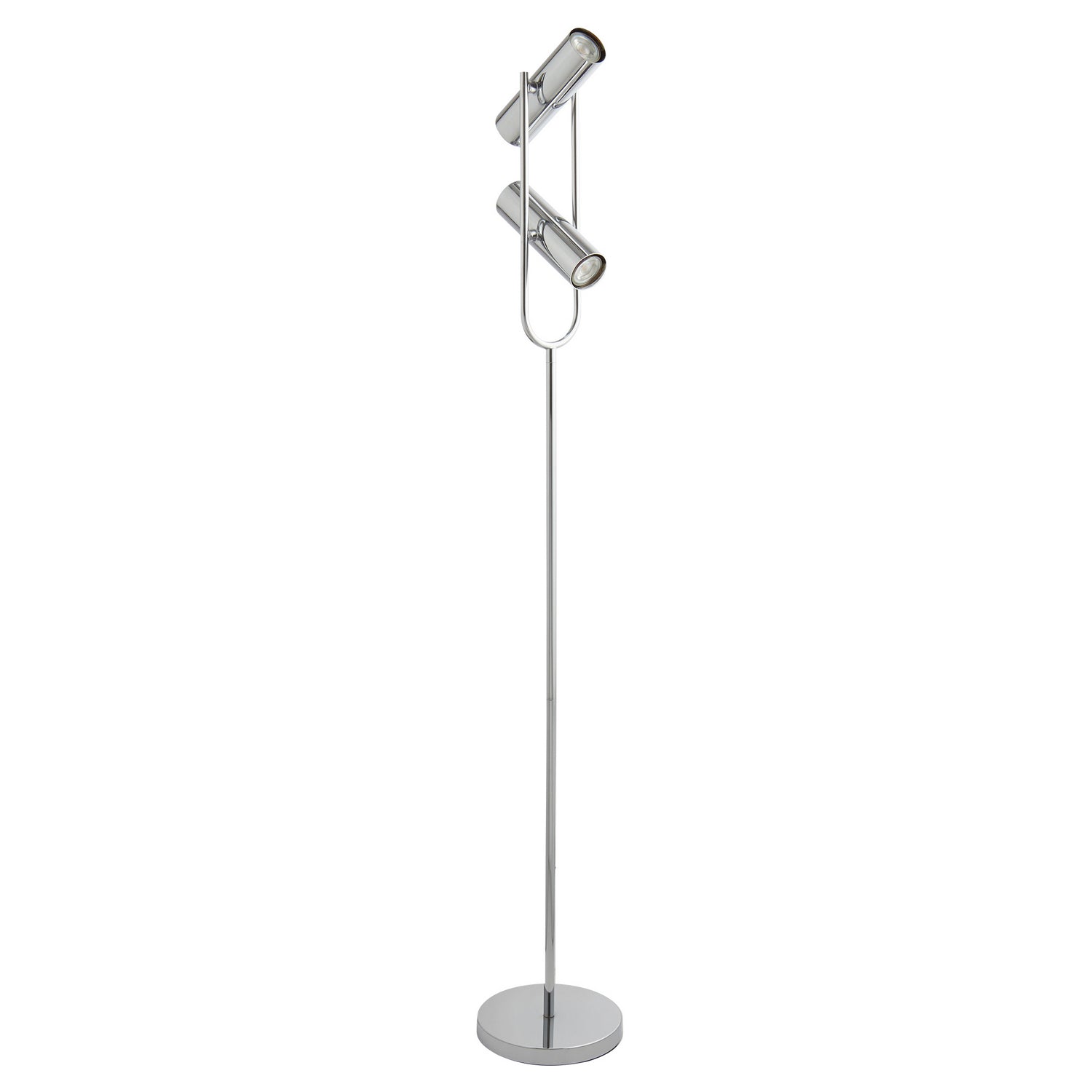 Telescope 2 Light Cylinder Shade Standard Floor Lamp Light Chrome - Bonnypack