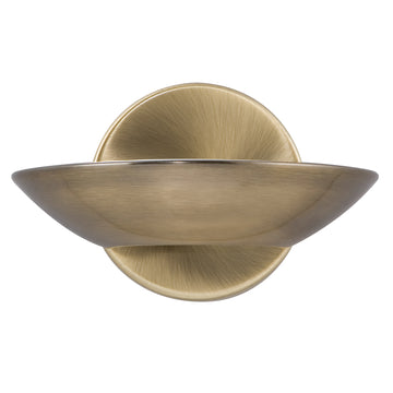 LED Uplight Antique Brass Frosted Glass Wall Bracket