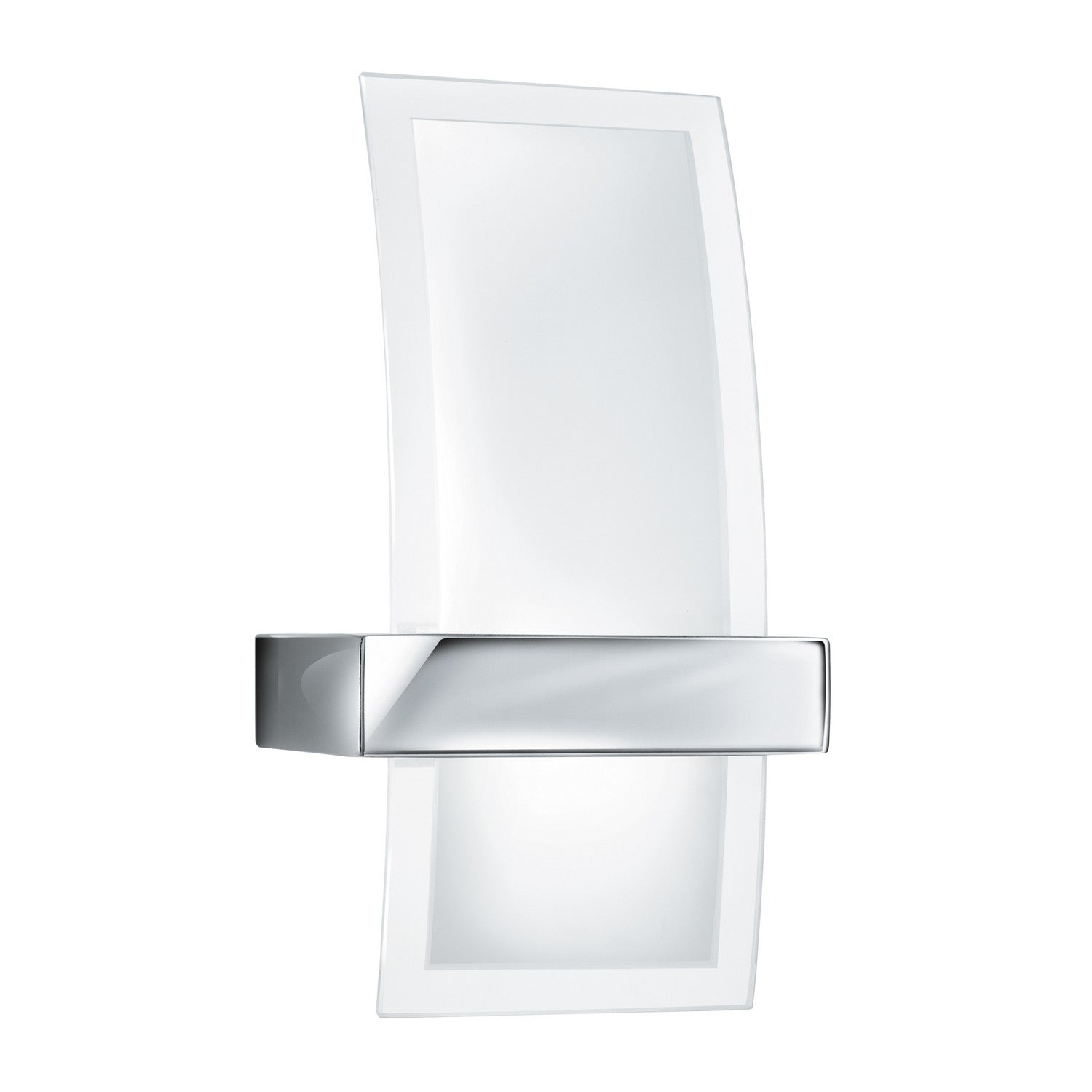 LED Chrome Curved Frosted Glass Wall Bracket Light Indoor Lighting
