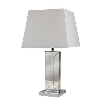Searchlight Otto Glass Mirrored Base And Frame Table Lamp