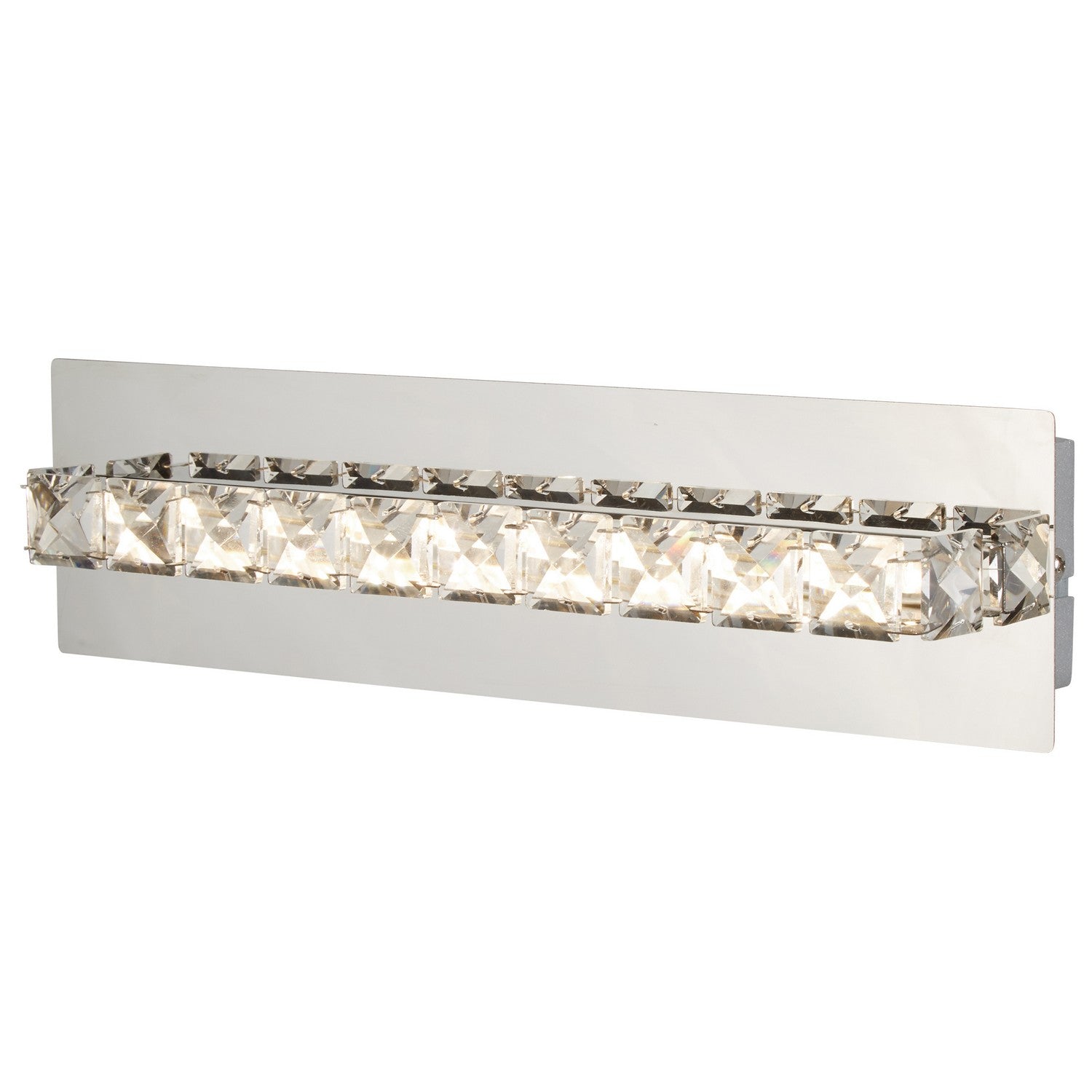 Clover 1 Light LED Chrome Clear Crystal Wall Bracket Indoor Lighting