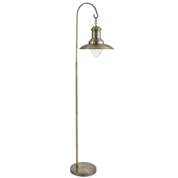 Fisherman Free Standing Standard Floor Lamp With Clear Glass Shade