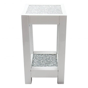 Small Square Crushed Diamond Side Table