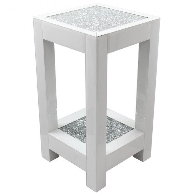 Small Square Crushed Diamond Side Table - Bonnypack