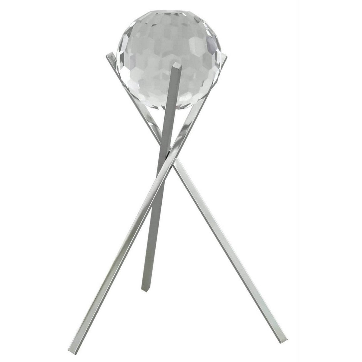 Small Statement Cut Glass Sphere On Stand Decoration - Bonnypack
