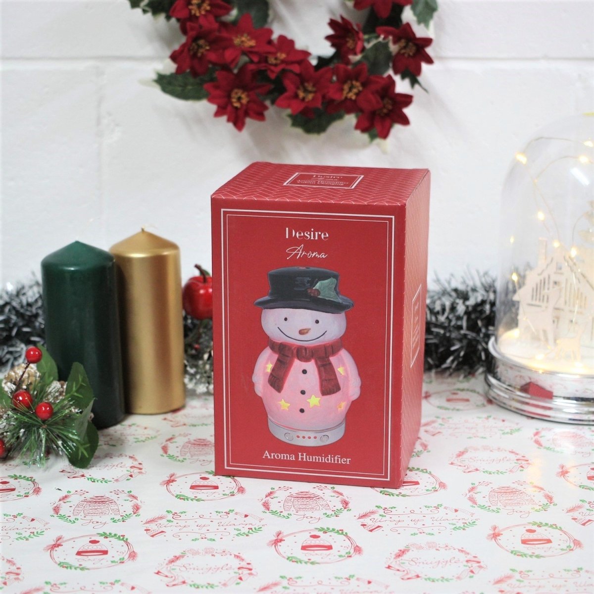 Snowman Shaped Humidifier Lamp Christmas Design - Bonnypack