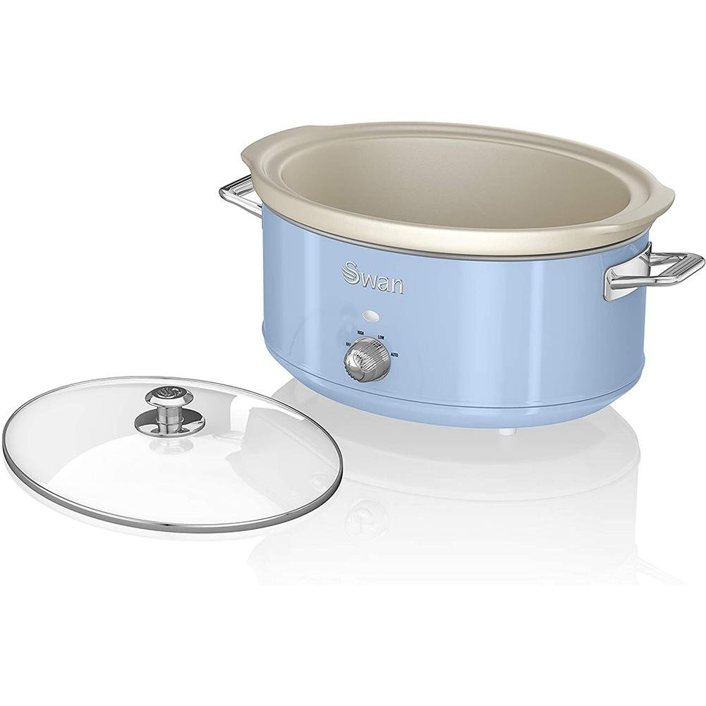 Swan Retro 6.5L Blue Slow Cooker - Bonnypack