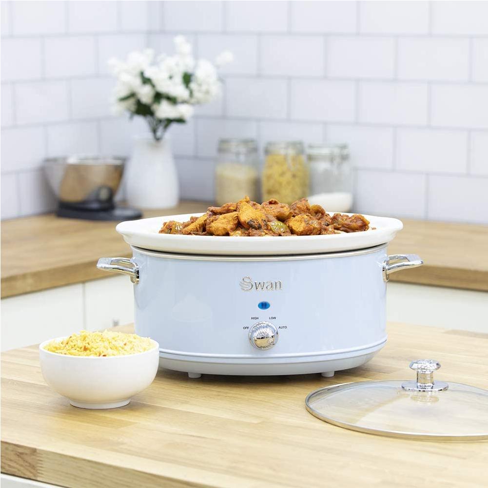 Swan Retro 6.5L Blue Slow Cooker - Bonnypack