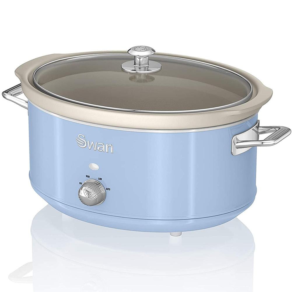 Swan Retro 6.5L Blue Slow Cooker - Bonnypack