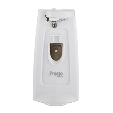 Tower Presto 4-In-1 White Can Opener with Knife Sharpener