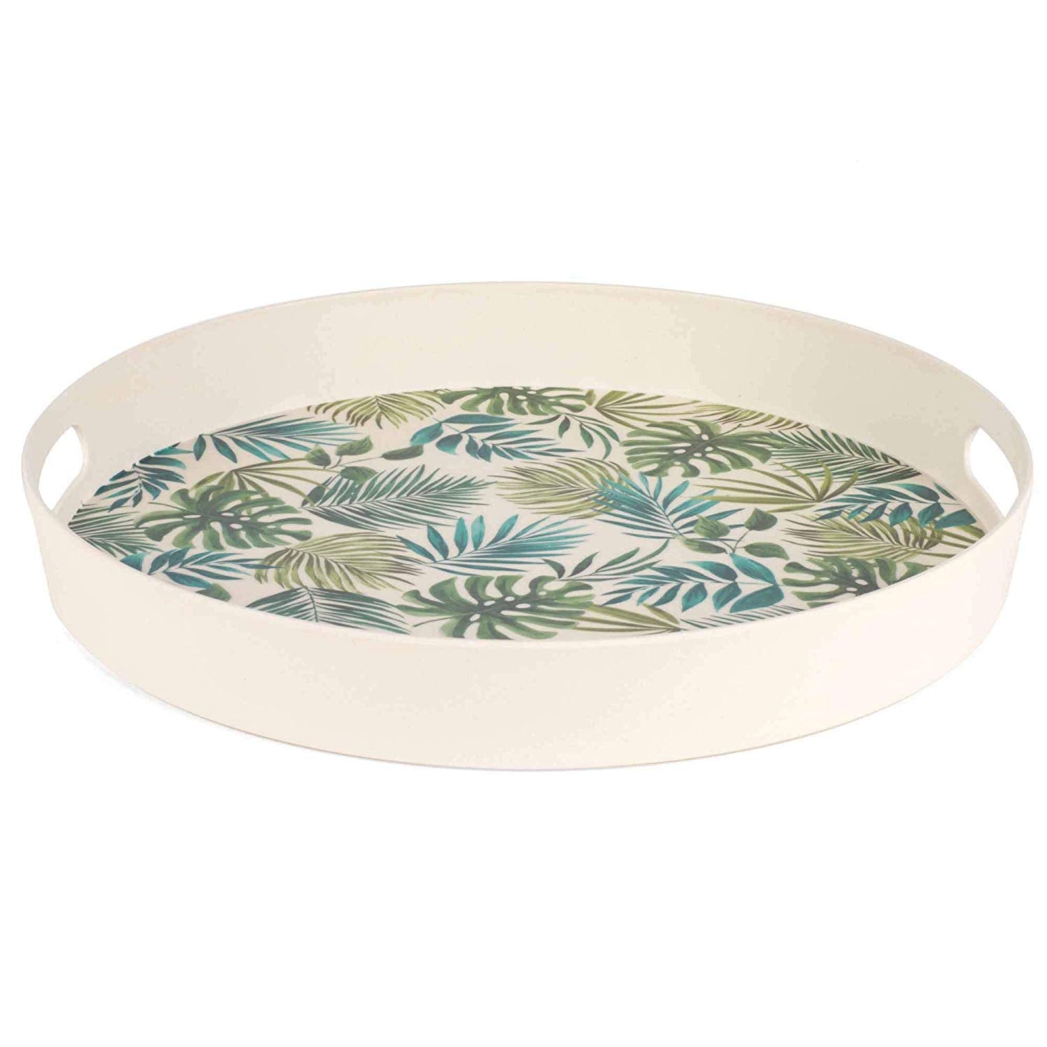 Polynesia Large Round Bamboo Serving Tray