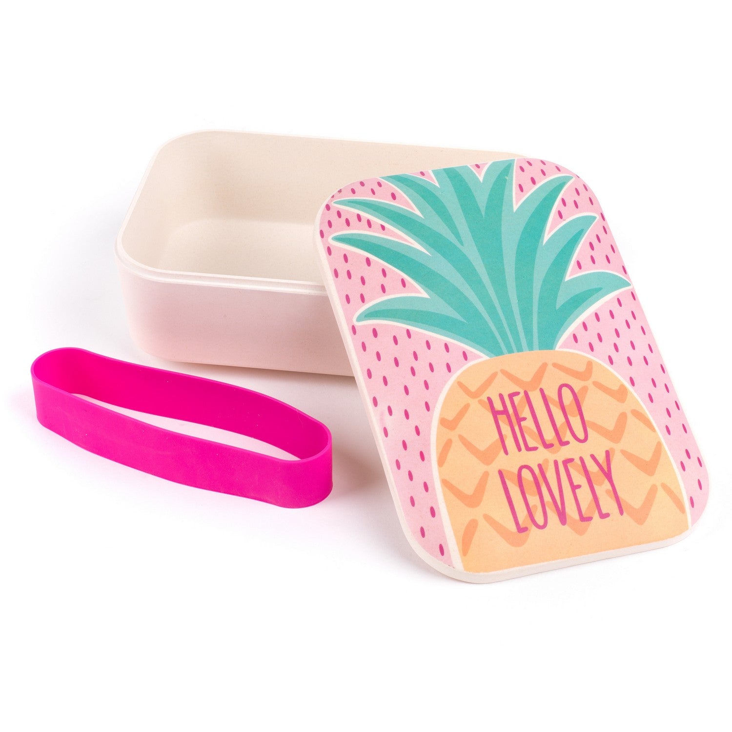 Hello Lovely Pineapple Bamboo Eco Lunch Box - Bonnypack