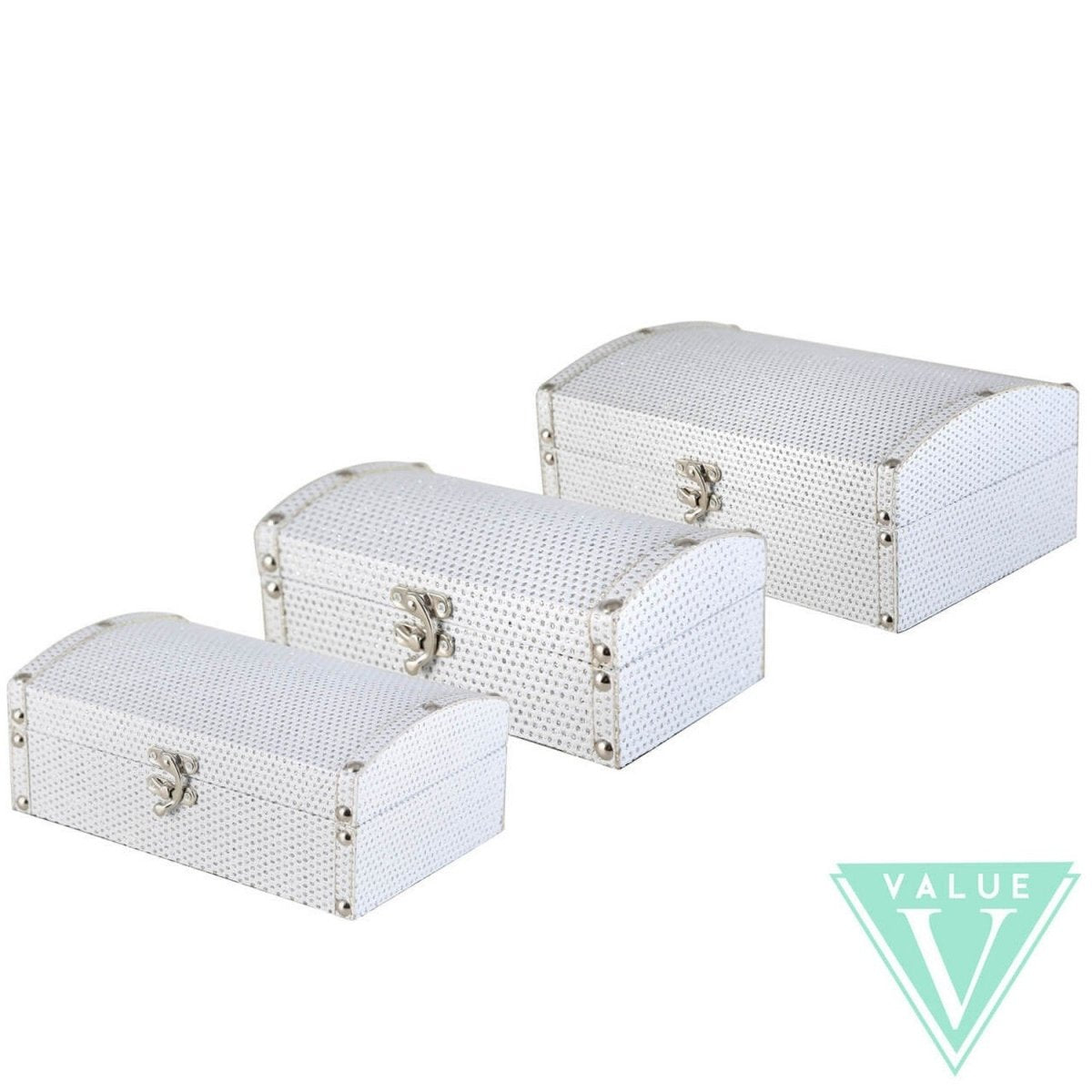 Value Set Of Three White Jewellery Boxes - Bonnypack