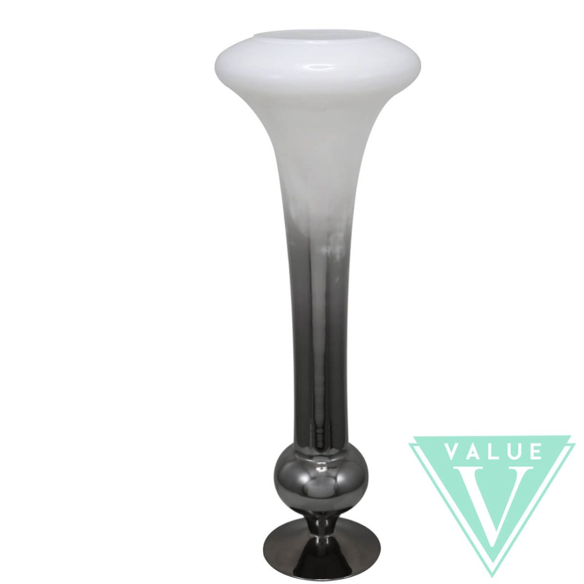 Value White & Smoked Glass Vase - Bonnypack