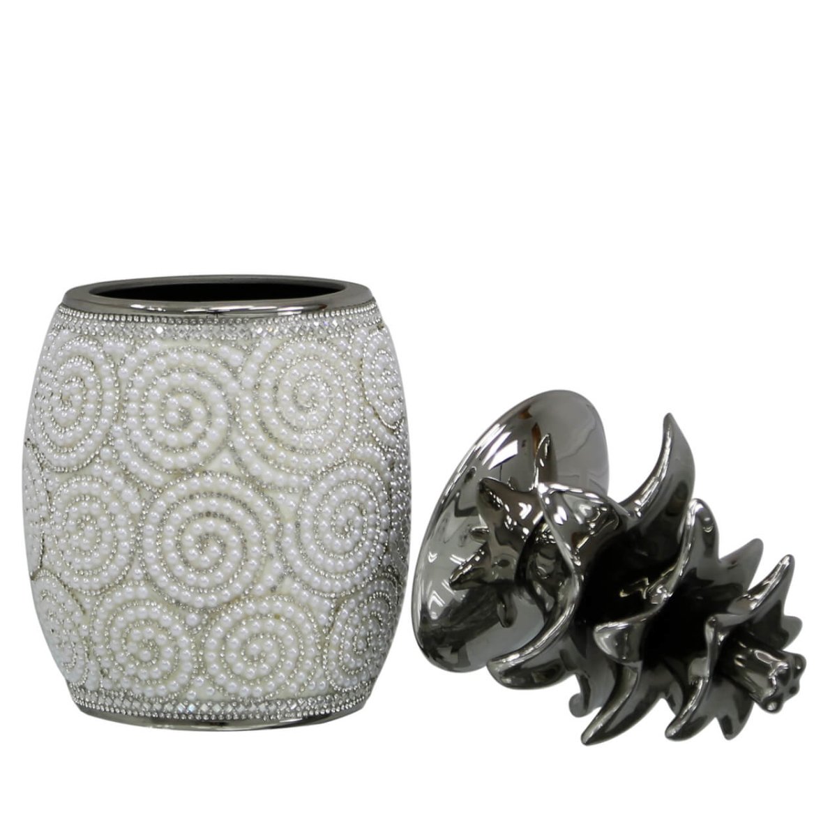 White And Silver Pineapple Ornament - Bonnypack