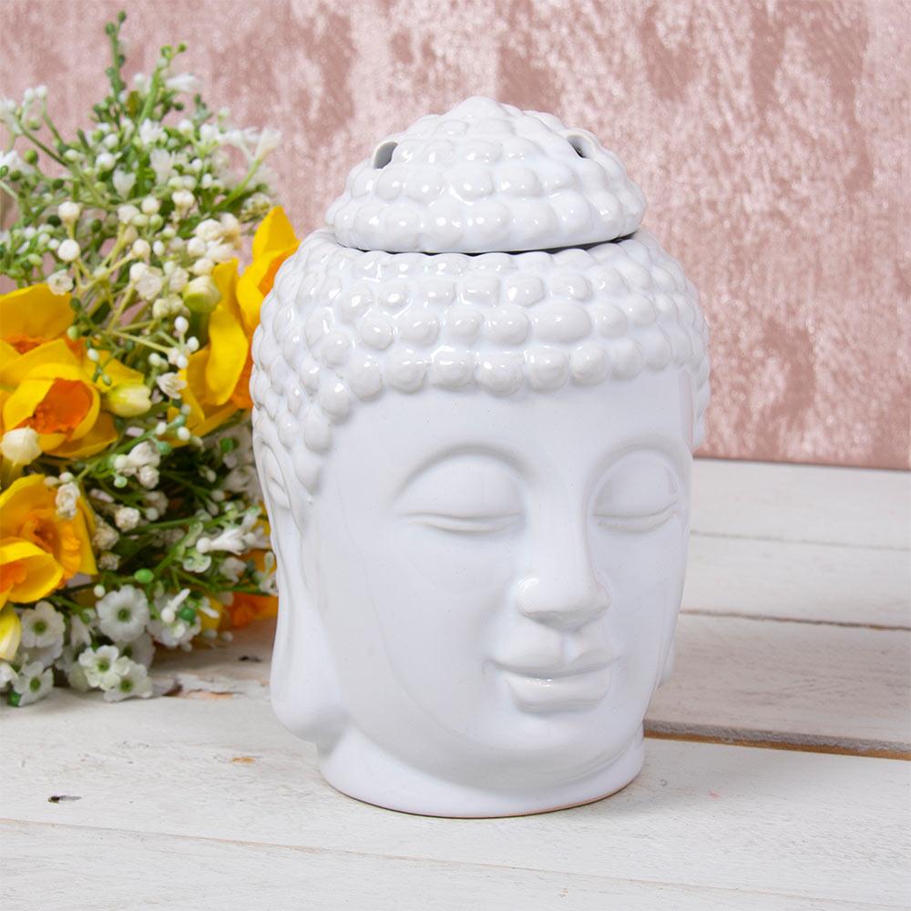 White Buddha Ceramic Wax Melt Warmer Oil Burner - Bonnypack