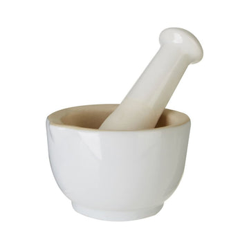 White Finish Kitchen Pestle and Mortar Set